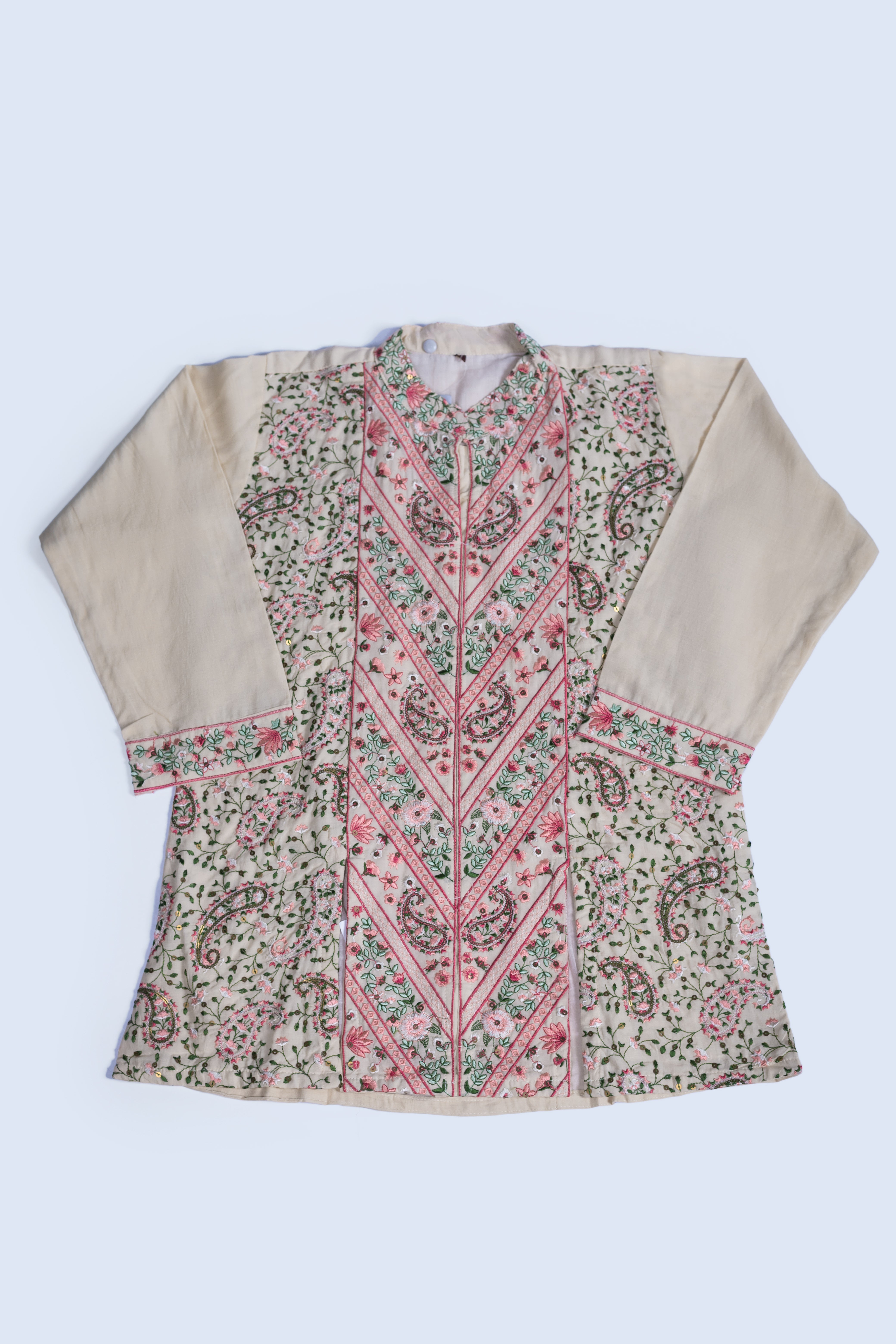 Luxe Ivory Short Embroiderd  Kurta set