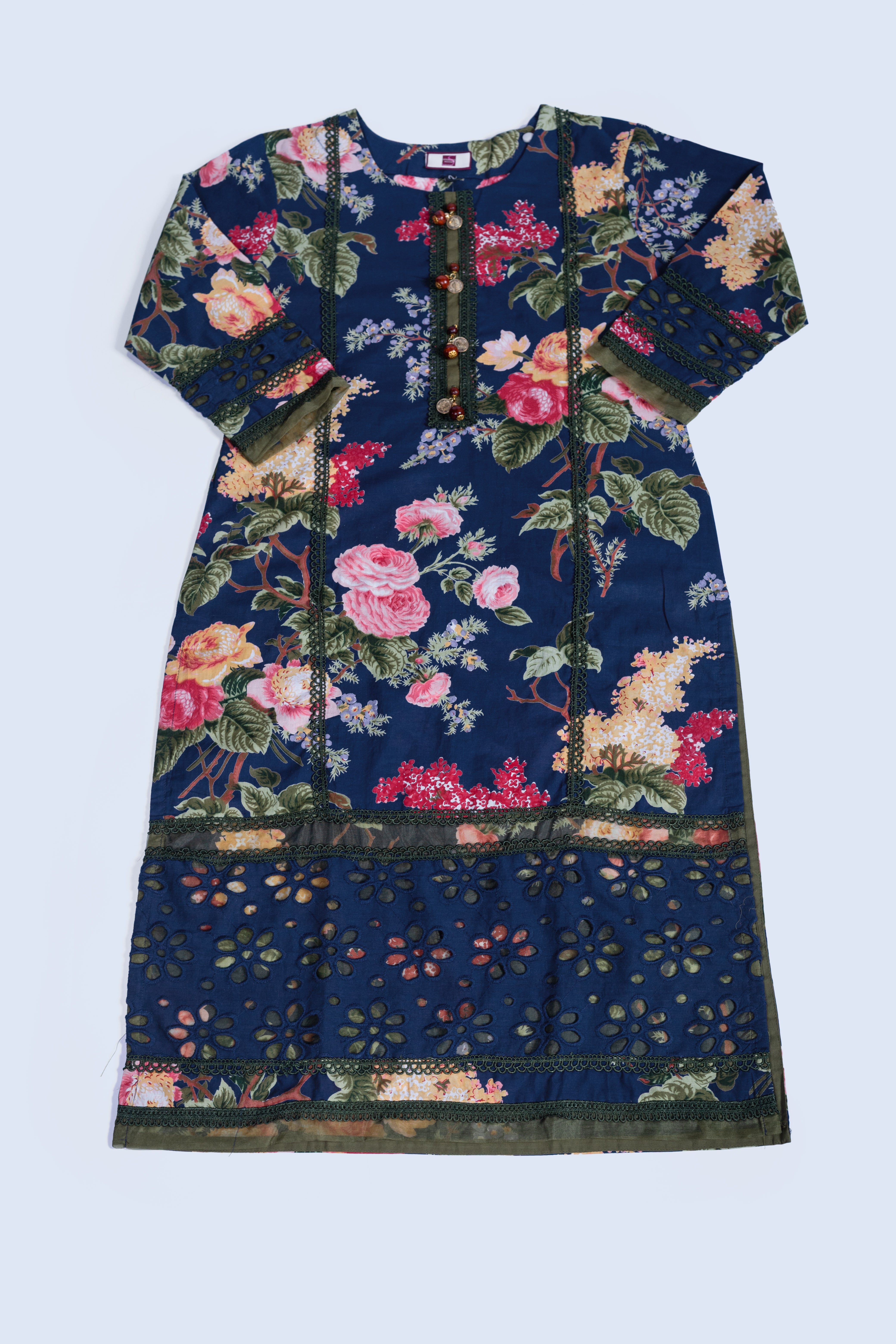 Afreem Blue Floral print  Suit set
