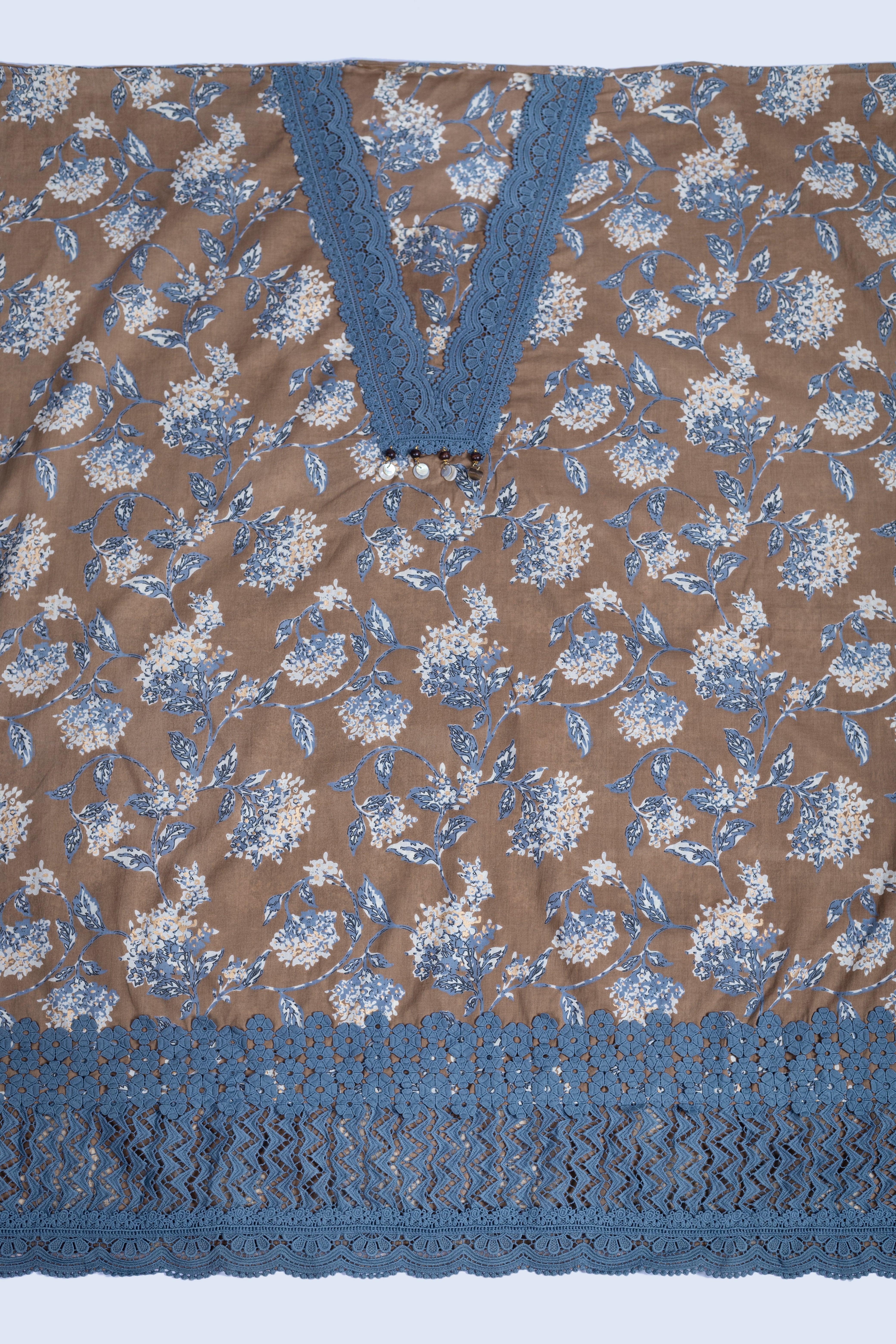 Roze Brown  Floral Print Suit Set