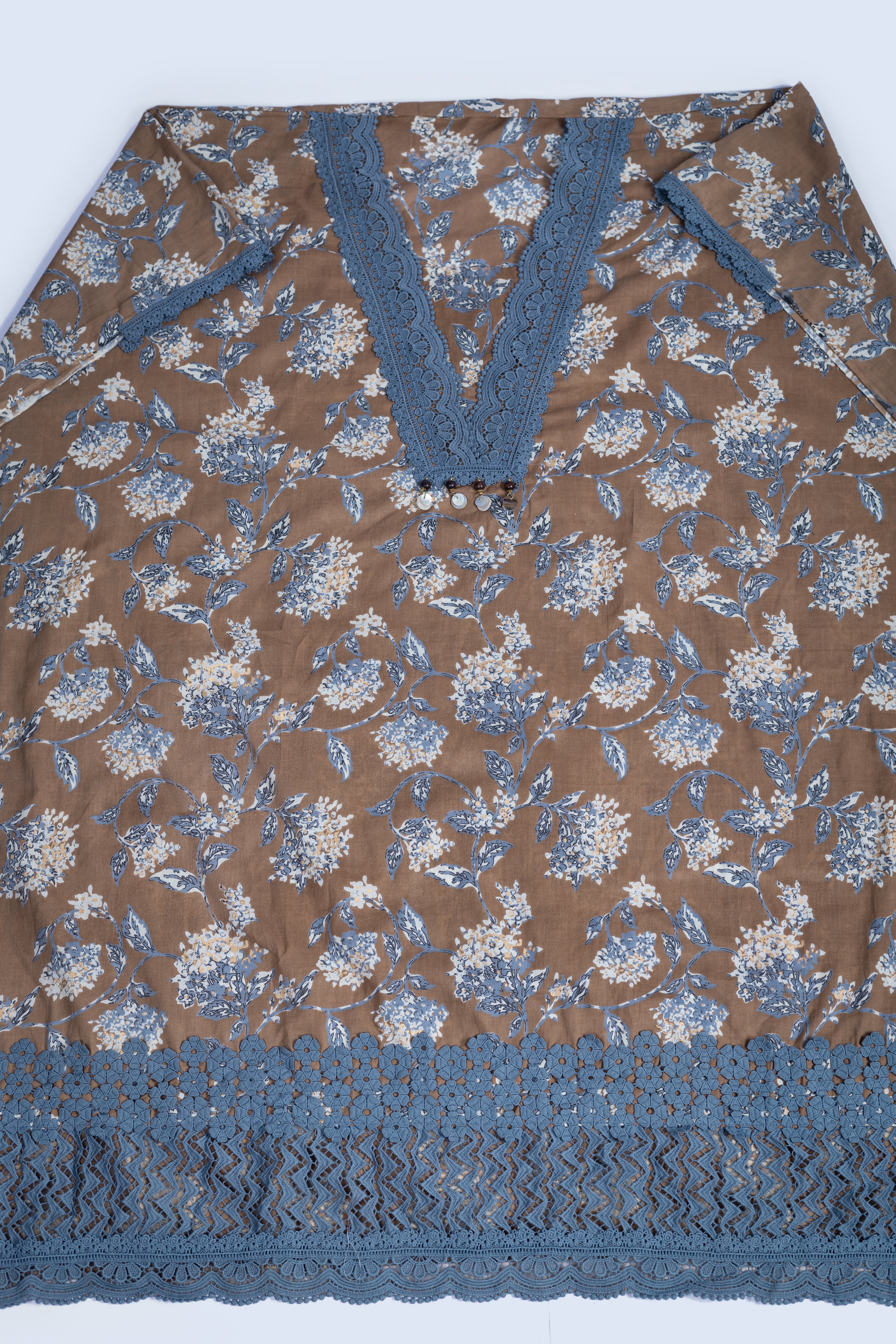 Roze Brown  Floral Print Suit Set