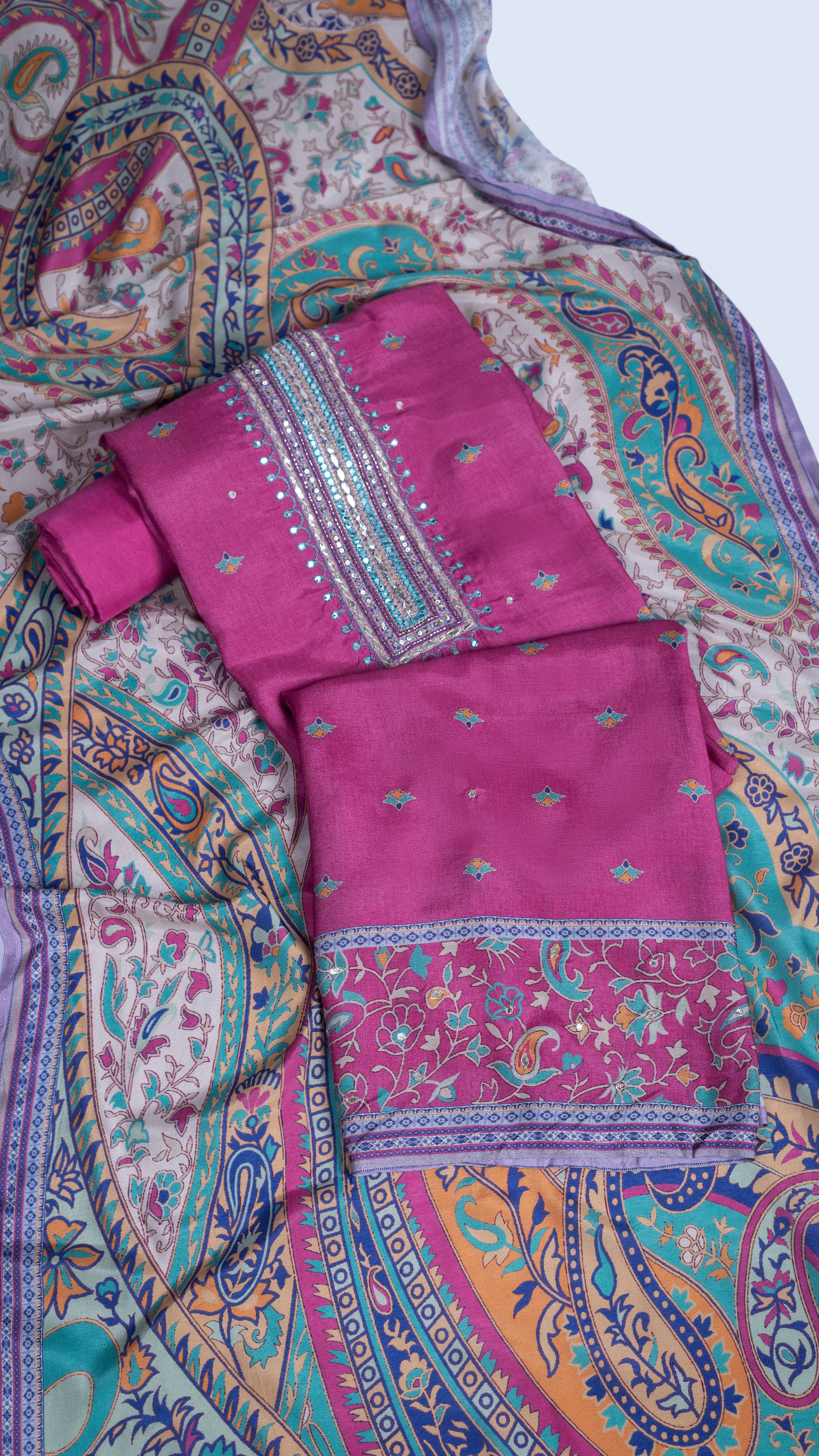 Luxe Muslin Floral Print Suit Set