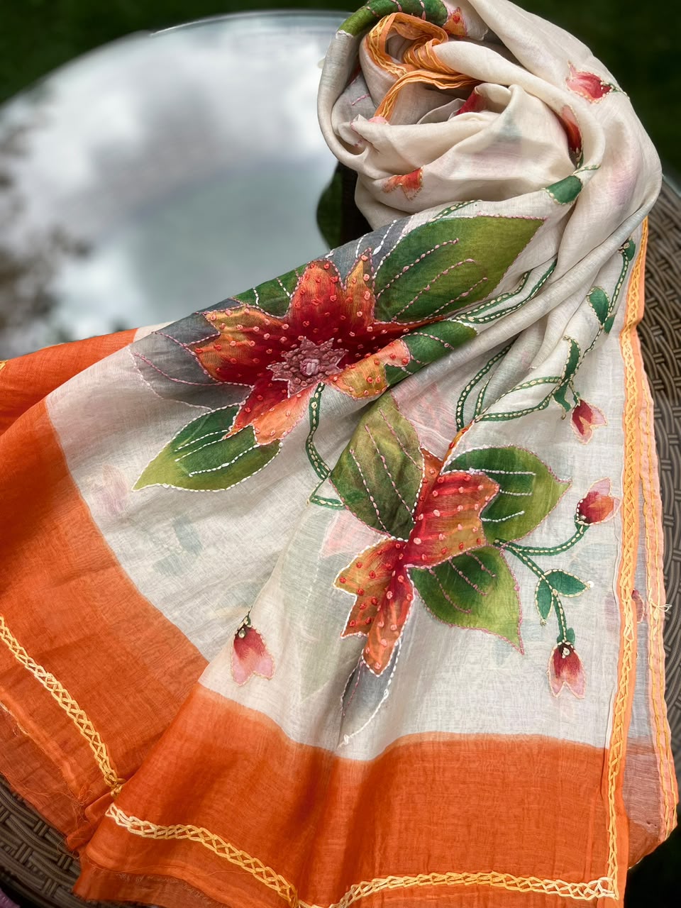 Luxe Floral Chanderi Dupatta Sterling House