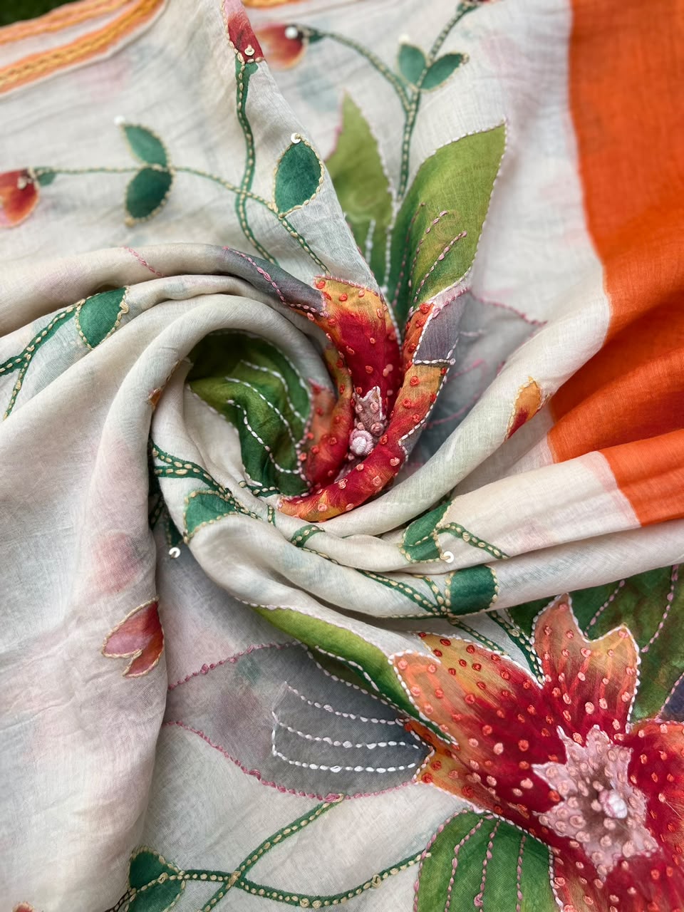 Luxe Floral Chanderi Dupatta Sterling House