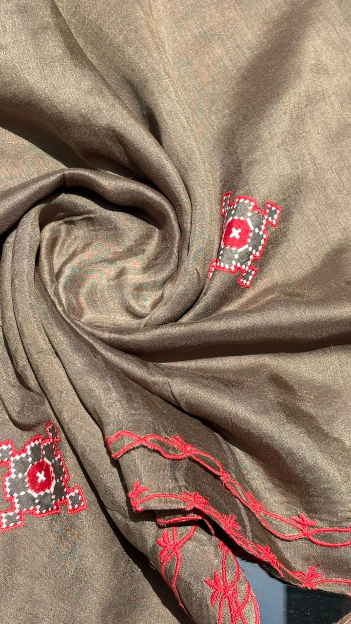 Luxe Embroidered Mul Chanderi Dupatta Sterling House