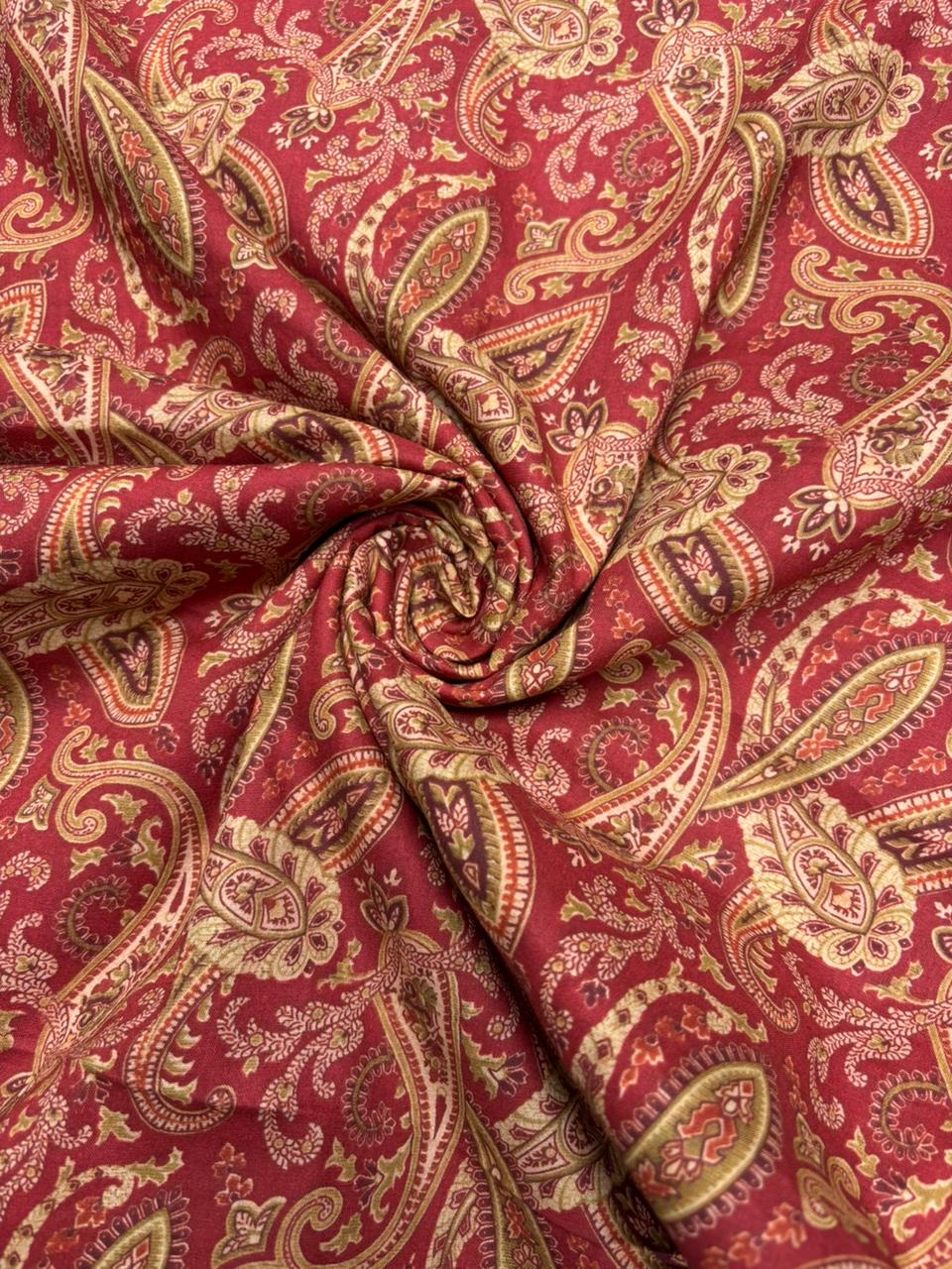 Red Floral Cotton fabric Sterling House