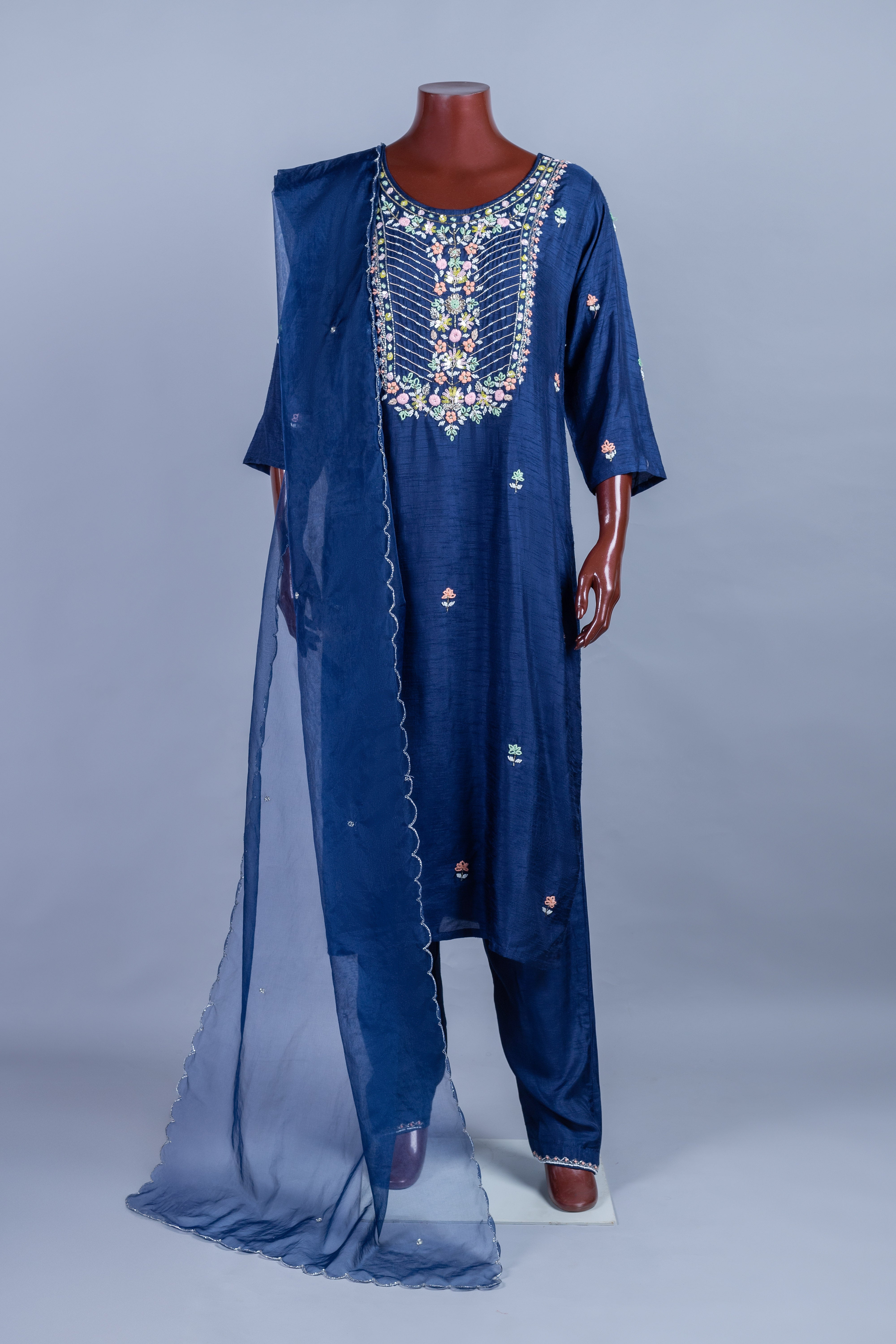 Afreen Dark Blue Suit set