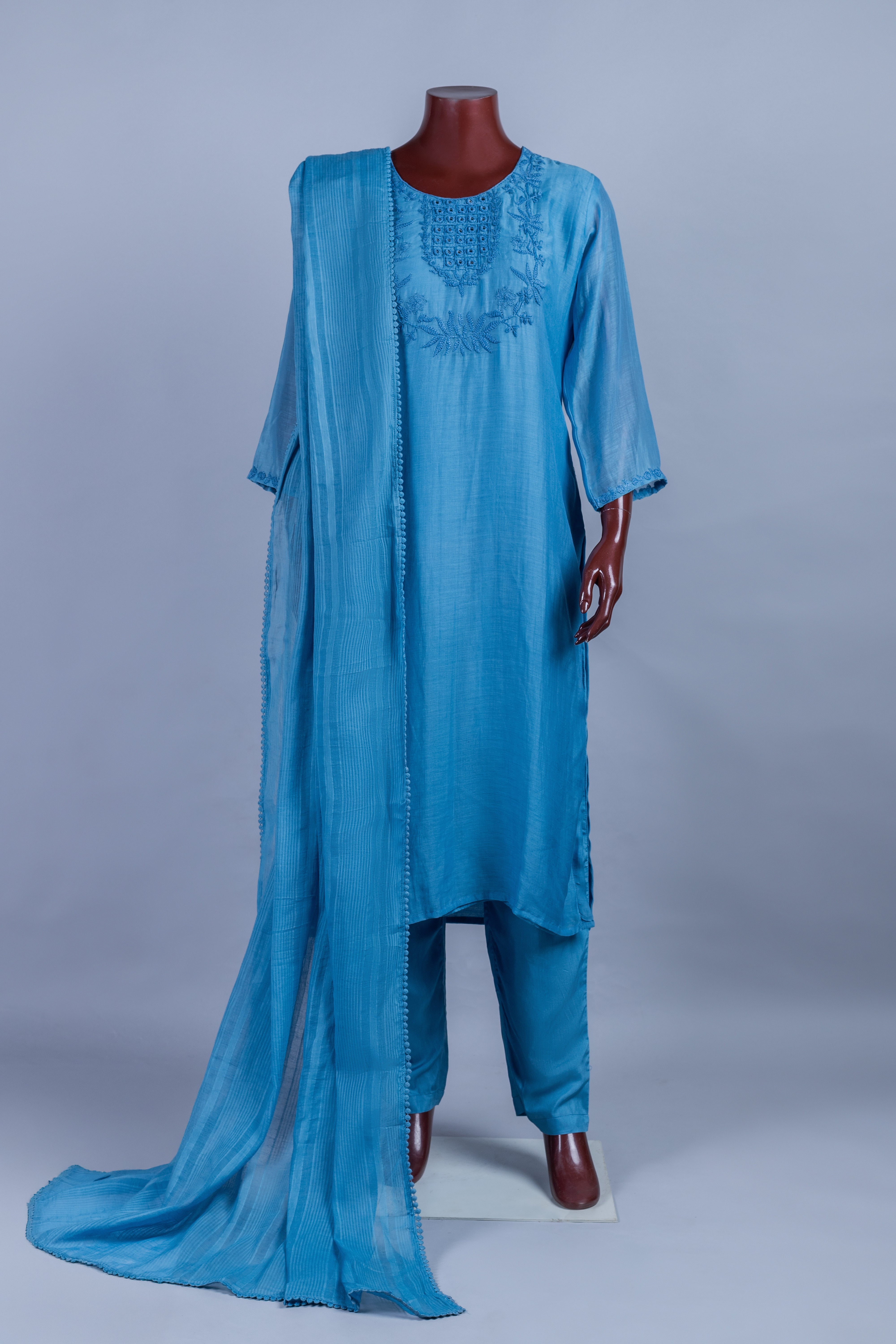 Luxe Light Blue Suit set